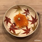 御料理 寺沢 - いくらの飯蒸し