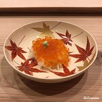御料理 寺沢 - いくらの飯蒸し