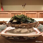 御料理 寺沢 - 鮑の磯辺焼