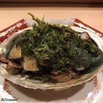 御料理 寺沢 - 鮑の磯辺焼