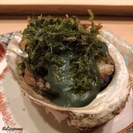 御料理 寺沢 - 鮑の磯辺焼