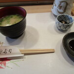 高砂寿司 - 味噌汁、小鉢