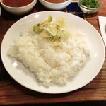 スパイスカフェ - ペアカレーランチ(+牡蠣) 1650円 のライス