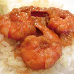 スパイスカフェ - ペアカレーランチ(+牡蠣) 1650円 の海老