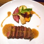 Bistro Refectorium - 福岡県鞍手郡 黒毛和牛“ふるの牛”のグリル（シンシン）（２皿に分けて供されました）