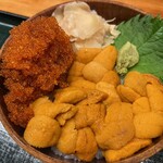 みなと食堂 - おかわりの　雲丹＋とびっこ
