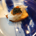 HOKKAIDO CUISINE KAMUY - ボタン海老のウニ、キャビア添え