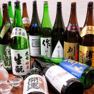 Carefully selected by a sake connoisseur manager! Get intoxicated by rare and valuable sake