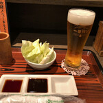 Kushiage Kurabu - ビールのある幸せな光景