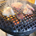 Sumibiyakiniku Marusei - 焼き風景