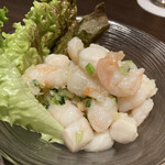 中国料理 吉珍樓 - 前菜　海老と帆立の葱ソース