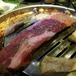 Yaホ - A5ランク黒毛和牛のステーキ。これも食べ放題。