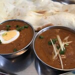 NAMASTE INDIAN RESTAURANT - キーマ（左）とマトン（右）