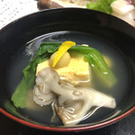 つつじ亭 - 薄葛仕立て海老と銀杏の真丈