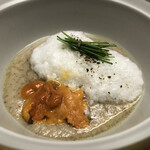 つつじ亭 - 茸のスリ流し雲丹香り泡