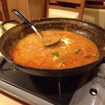 あかり - カムジャタン完食。　旨い鍋こそお粥が旨いんです。