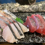 石松 - サワラのたたきとカツオ