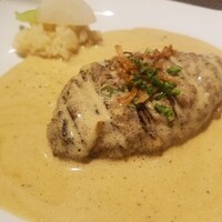 旬菜ステーキ処 らいむらいと - らいむらいとチーズハンバーグ200㌘(1,480円)　ライスとサラダ付き、食後にコーヒーも