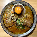 吉田カレー  - ミックス辛口多め 小・豚・アチャール・ごまだれ