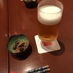 Torishige - 生ビールとお通し