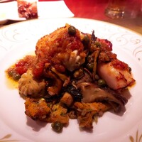 コントワール ミサゴ - ⚫白子  ヤリイカ  茸のソテー  焦がしバターソース