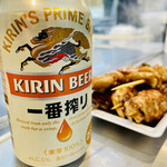 鳥勇 - 本店は缶ビール2種類提供(キリンかアサヒ)