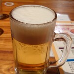 ホワイト餃子 - 生ビール