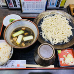 Soba Tsukesoba Ooyama - 「きざみ鴨汁かやくごはんセット」1,430円税込み♪