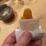 鮨 由う - からすみ餅巻き