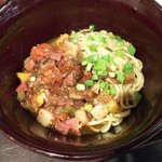 ソババル チリエージョ - 弘前トマトといろいろ県産野菜の魚介オイルアヒージョ（和え玉ハーフ）300円