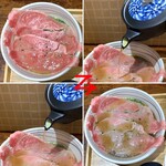 麺処極み - ♦︎急須に入れられ熱々のあご出汁を掛けると、みるみる色が変わっていきます♪