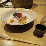 Sushino Kaze - お造り盛り合わせ ＆ 紀土 特別純米