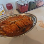 カレーショップ インデアン - シーフード(インデアンルー) 781円、トッピング カツ 264円、大盛 148円(全て税込)