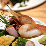 寿司栄 - 金目鯛と芽ネギ、能登牡丹