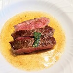 La Brianza - 十勝若牛フィレグリルバターソース。先週にもお邪魔していたので別のアレンジして下さるお心遣いがありがたい。だからかしら安心して通えちゃうのよ～(*^^*)/ お店を出るとまた来よう!!って予定表見ちゃう