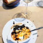 La Brianza - トリュフグラタンピエモンテ風special黒トリュフ。混ぜ混ぜ。芳醇な香り黒トリュフありがとうございます☆嬉しい 秋トリュフもだいぶ黒くなってきたけれど、さすがの違い黒の香りね〜