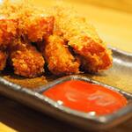 卓 - つまみハムカツその４