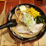 北海道らーめん　ひむろ - 味噌ラーメン　コーン、バタートッピング