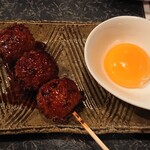 炭焼きと肉そば 火鳥 - 特製つくね