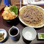 Fuufuya - 小ぶり親子天丼と選べる麺セット