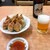 中央亭 - 料理写真:餃子(中 8個)とベストパートナーの瓶ビール