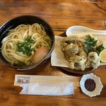 味由 - かけうどん＋ヒラタケ天