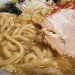 塩そば専門店 桑ばら - 甲殻機動隊員リョウさん ～極太麺背脂仕様～