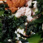 塩そば専門店 桑ばら - 雲丹と金目鯛の濃厚ソース和えそば ～三陸ワカメと磯海苔を添えて～