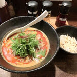 うさぎ - 坦々麺１辛と炙りチーズご飯
