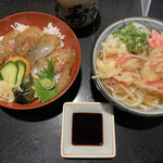 松葉寿司 - 日替りミニ丼セット(鯛漬け丼、かきあげうどん大盛) 
1,210円