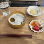 afuhi uji - 前菜(ボルシチ、聖護院かぶの塩麹煮、ピクルス)
