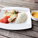 카루이자와 72 골후 히가시 코스 레스토랑 - 돼지 커틀릿 플레이트 런치