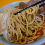ラーメン二郎 - オーション仕様の極太麺