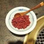 大平楽 - ホルモン鍋に付く唐辛子